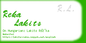 reka lakits business card